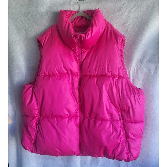 Old Navy Pink Puffer Vest 3x - Picture 1 of 7